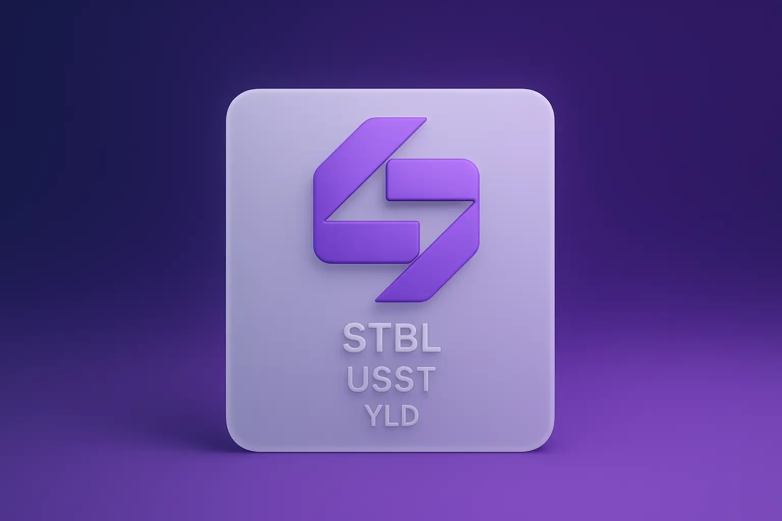 Diagram illustrating how USST stablecoin and YLD NFTs split principal and yield in the STBL DeFi ecosystem, showing RWA collateralization and separate yield accrual.
