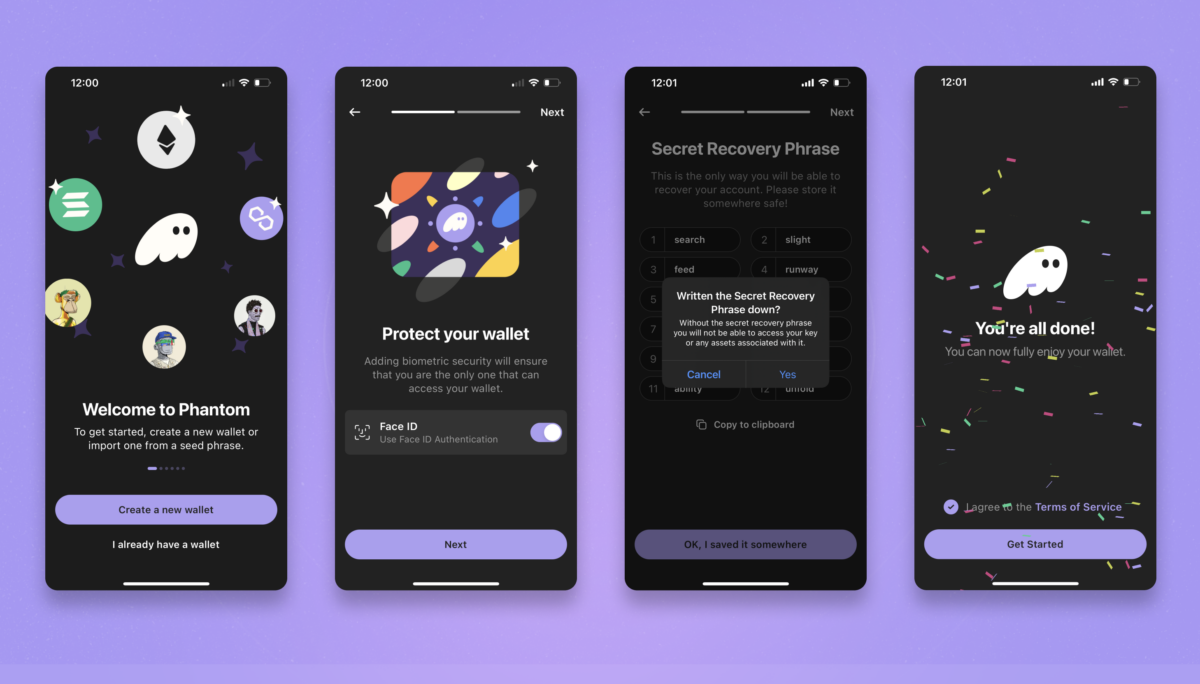 Phantom Solana wallet interface